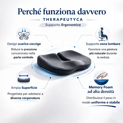 Cuscino ergonomico per schiena e postura