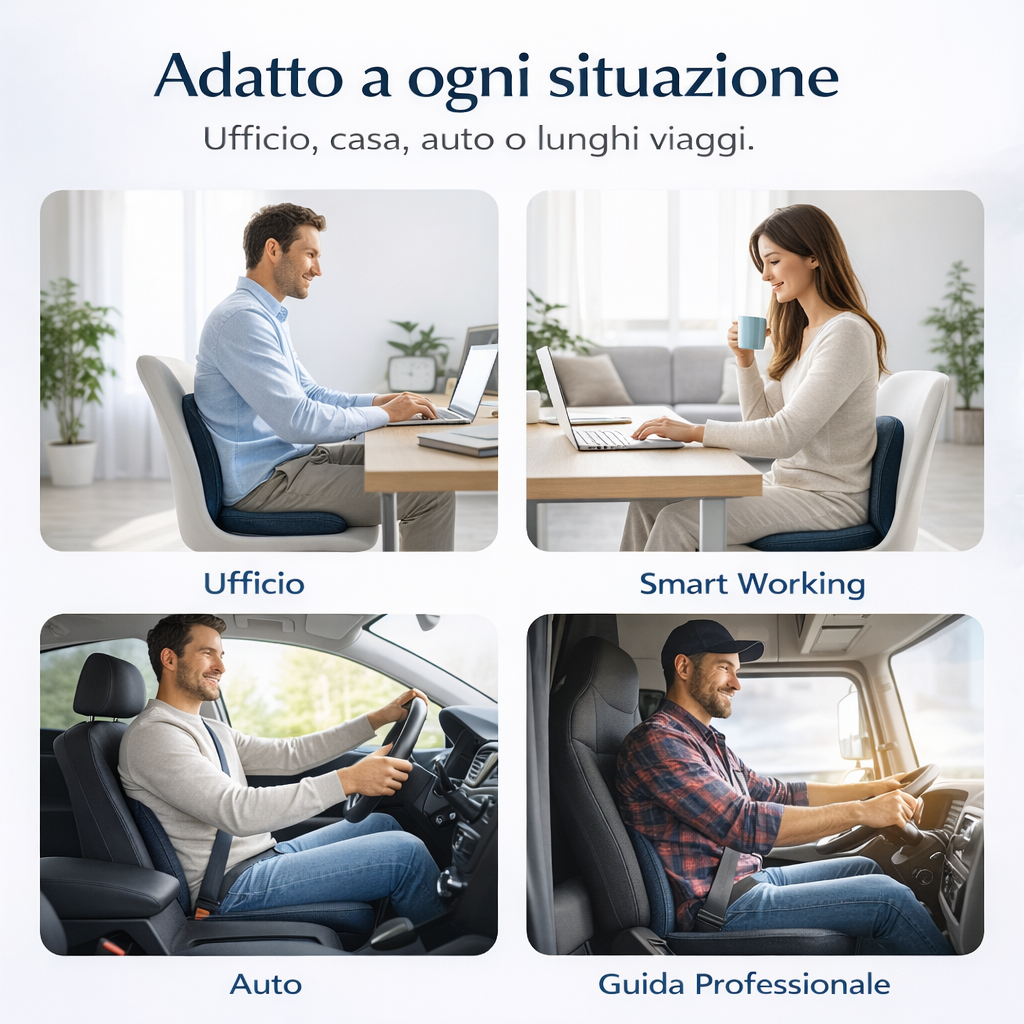 Cuscino ergonomico per schiena e postura